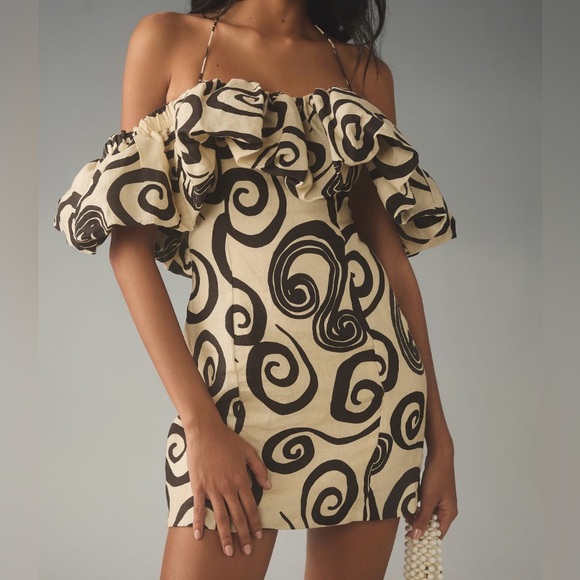what colour accessories with brown dress THE WOLF GANG Orella Cut Out Maxi Dress main image 1